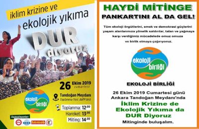 İklim Krizine De, Ekolojik Yıkıma Da DUR Diyoruz!