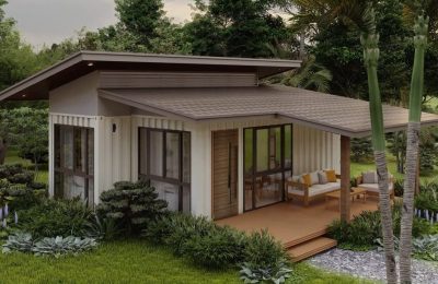 Beyaz Boyalı Minik Konteyner Ev Tasarımları