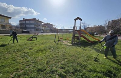 Şereflikoçhisar’da Yaz Hazırlığı Başladı, Parklar Temizlendi