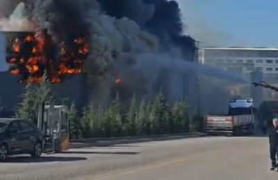 Ankara’da boya fabrikasında yangın çıktı
