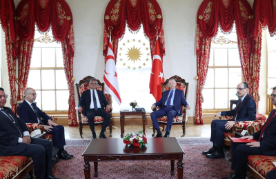 Erdoğan KKTC Cumhurbaşkanı Erhürman ile görüştü