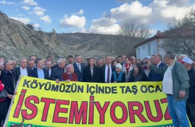 CHP’li Rızvanoğlu, Çorum’da taş ocağına karşı mücadele eden köylülerle bir araya geldi