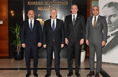 TBB Başkanı Erinç Sağkan’dan Mansur Yavaş’a Ziyaret