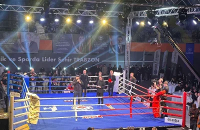 Trabzon’da boks maçında kavga